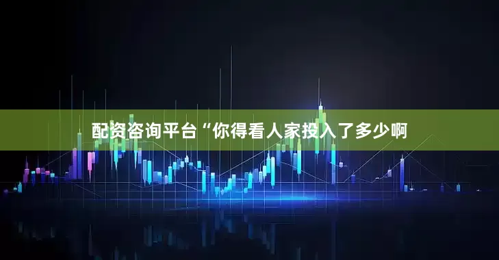 配资咨询平台“你得看人家投入了多少啊